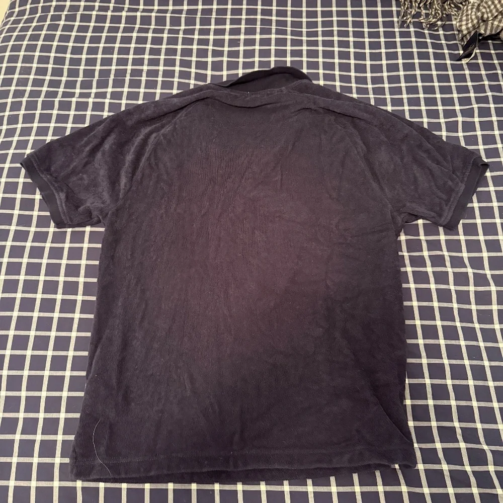 J.Crew Navy Terry Cloth Polo Shirt – Men’s Medium – Retro Resort Style - Picture 4 of 7